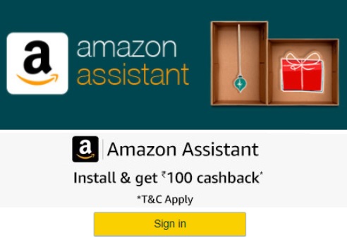 India Desire : Amazon Assistant Offer : Install Amazon Assistant & Get Rs 100 Cashback On Rs 499 Shopping